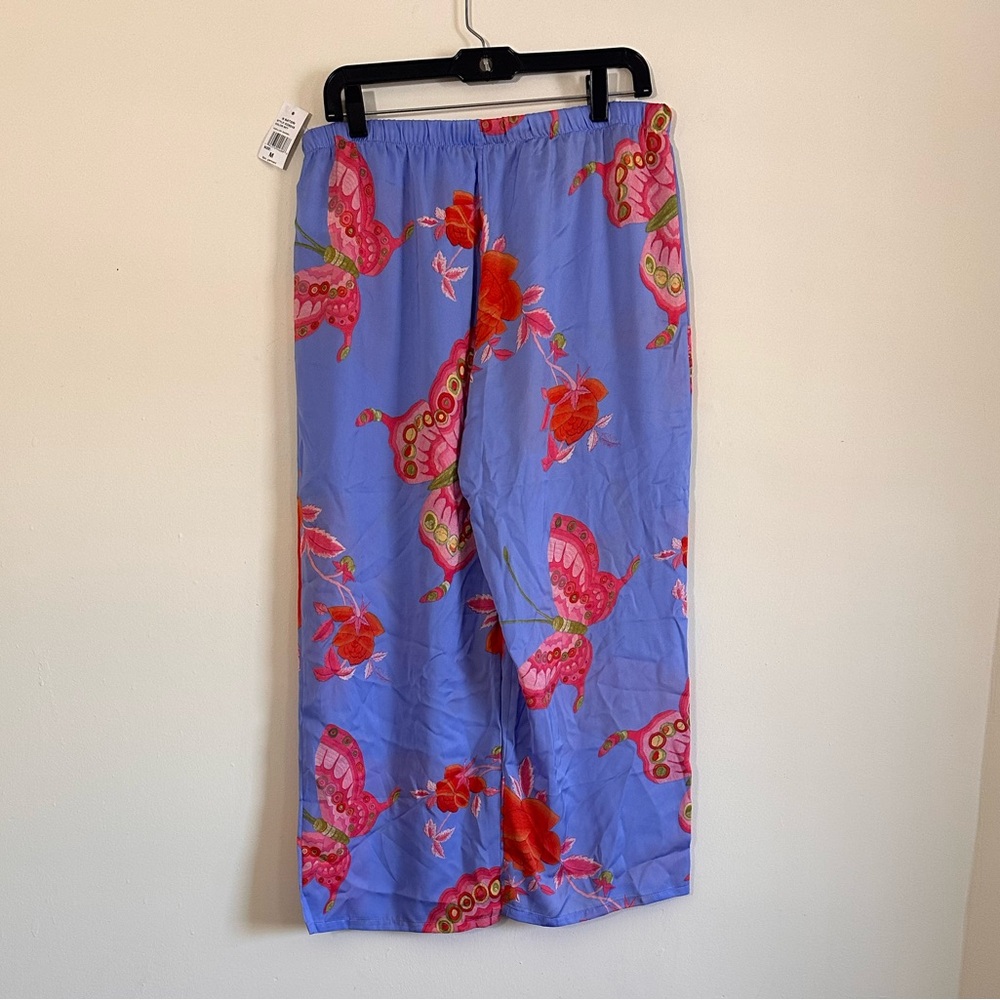 Natori Butterfly Garden Pajama Pants Periwinkle Size M NWT - Picture 9 of 12